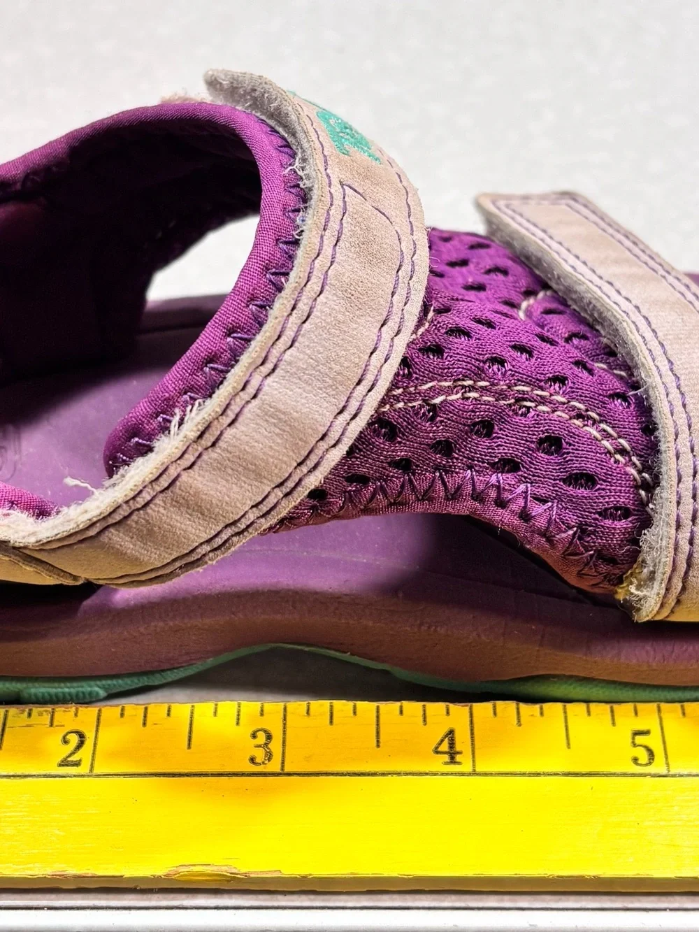 Teva Kids Purple and Cream Sport Sandals with Teal Accent